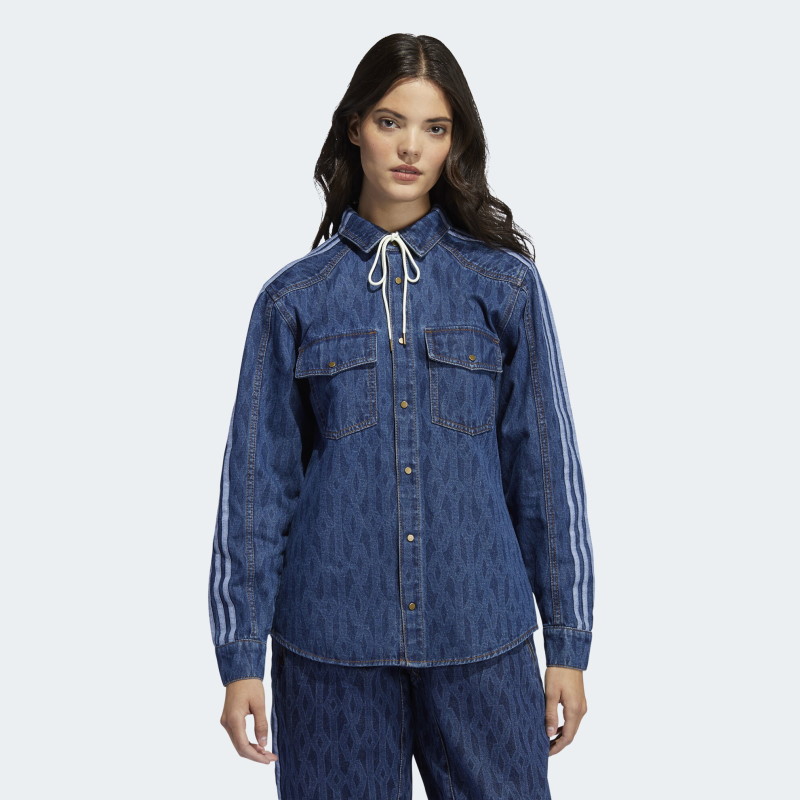Рубашка adidas Ivy Park Monogram Denim Shirt (All Gender) Dark Denim