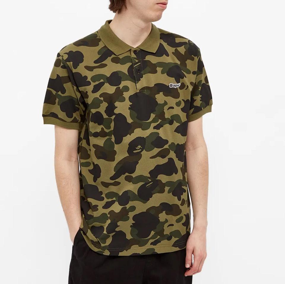 Поло BAPE 1st Camo Patched Polo Green