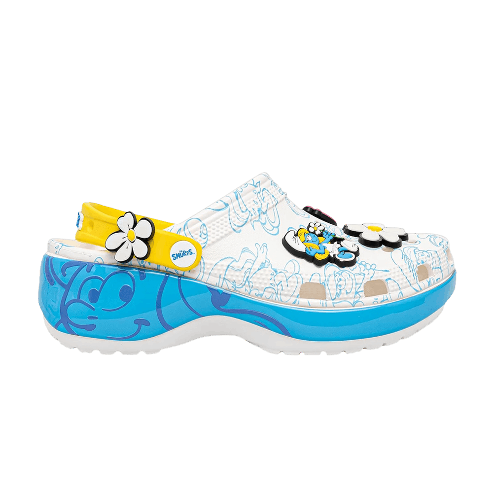 Кроссовки The Smurfs x Crocs Wmns Classic Platform Clog 'Smurfette'