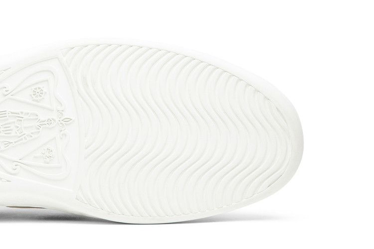 Кроссовки Gucci Stripe Leather Sneaker 'White Red Black'