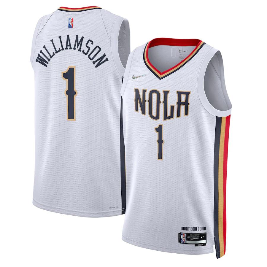 Баскетбольная джерси 2021-22 New Orleans Pelicans #1 Zion Williamson City Edition Swingman Jersey