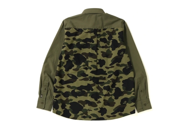 Рубашка BAPE Shark BD Shirt Olive