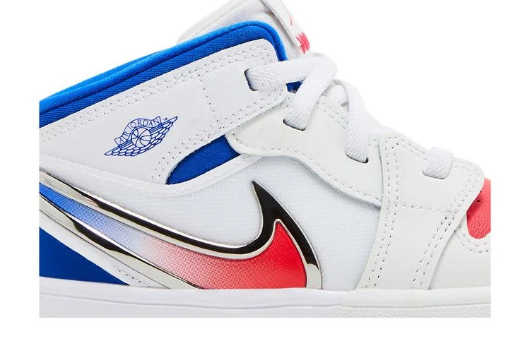 Кроссовки Air Jordan 1 Mid RM EasyOn TD 'White Racer Blue Red'