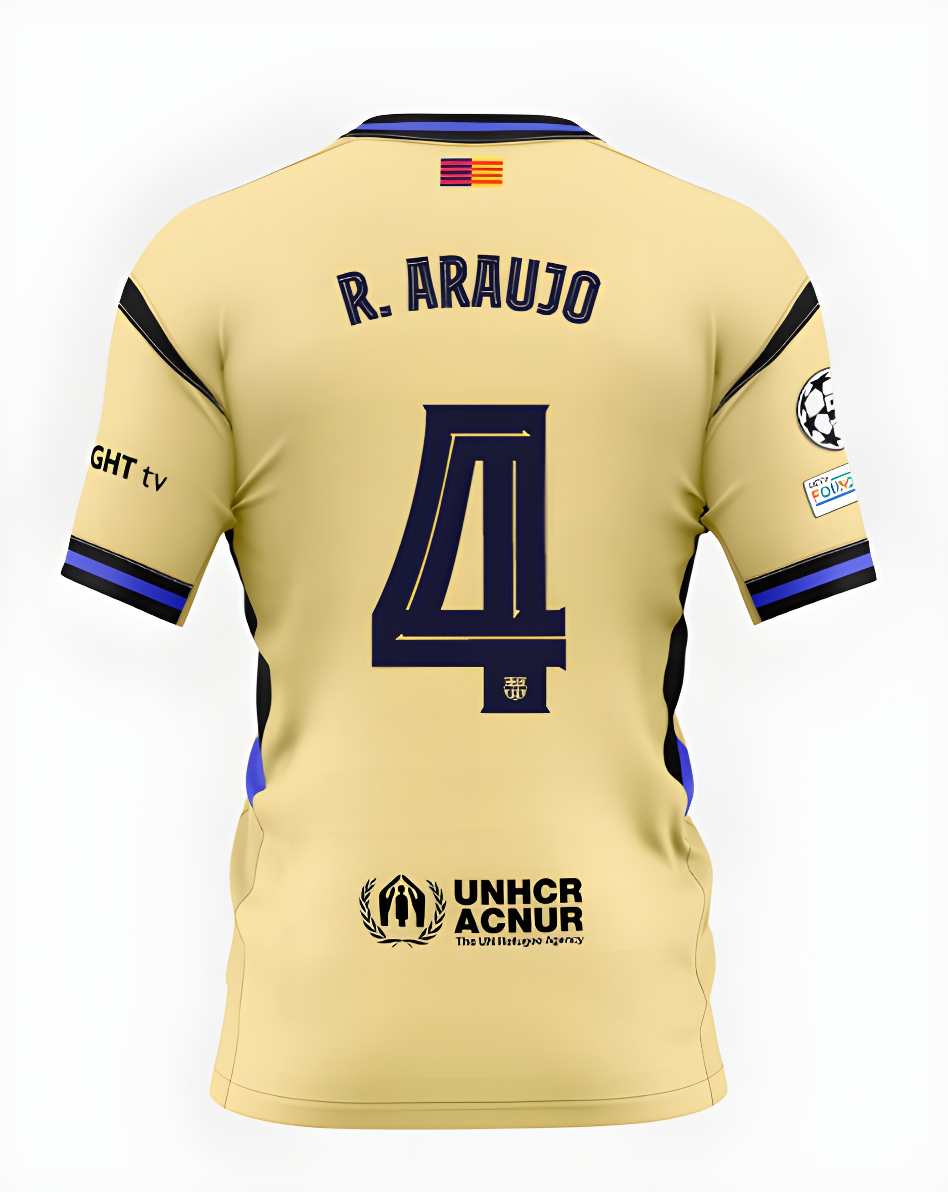 Женское футбольное джерси FC Barcelona 25/26 UCL or La Liga away jersey R. ARAUJO Player's Edition