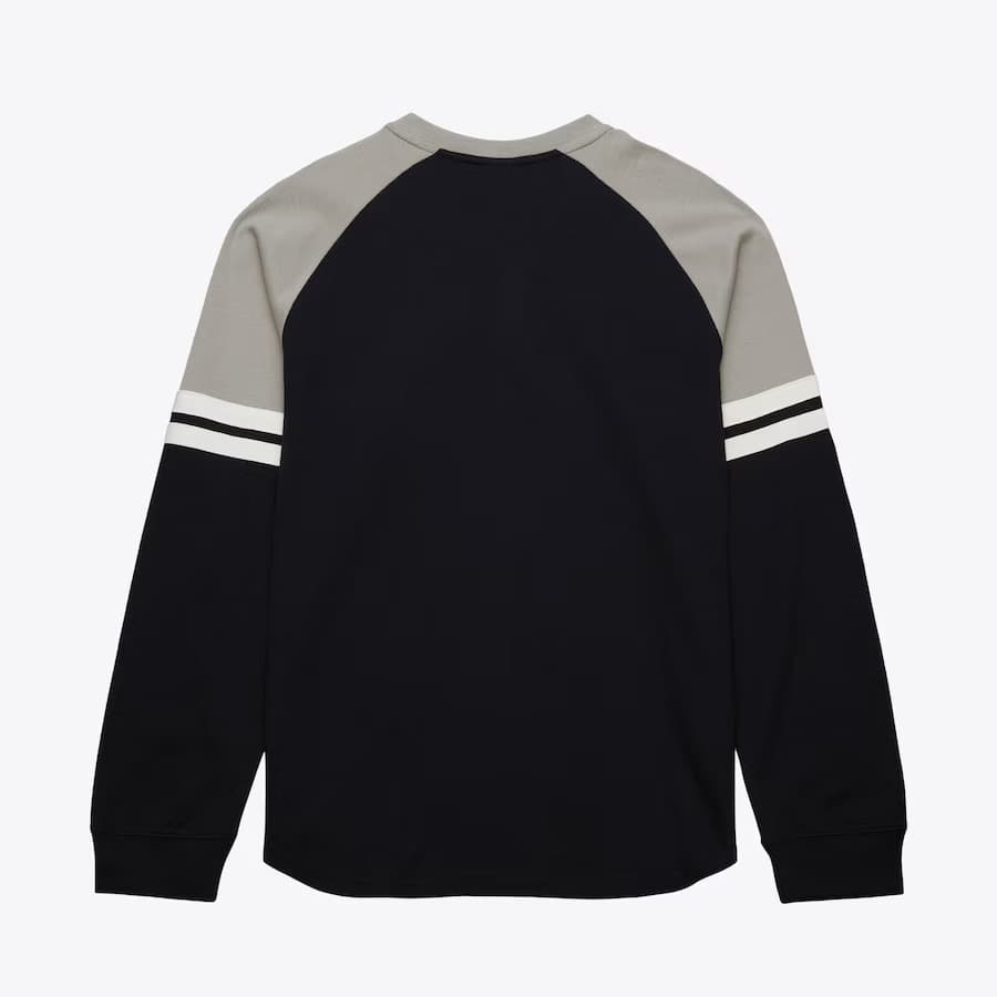 Лонгслив Mitchell & Ness Black Los Angeles Kings Vintage Logo Thermal Henley Top