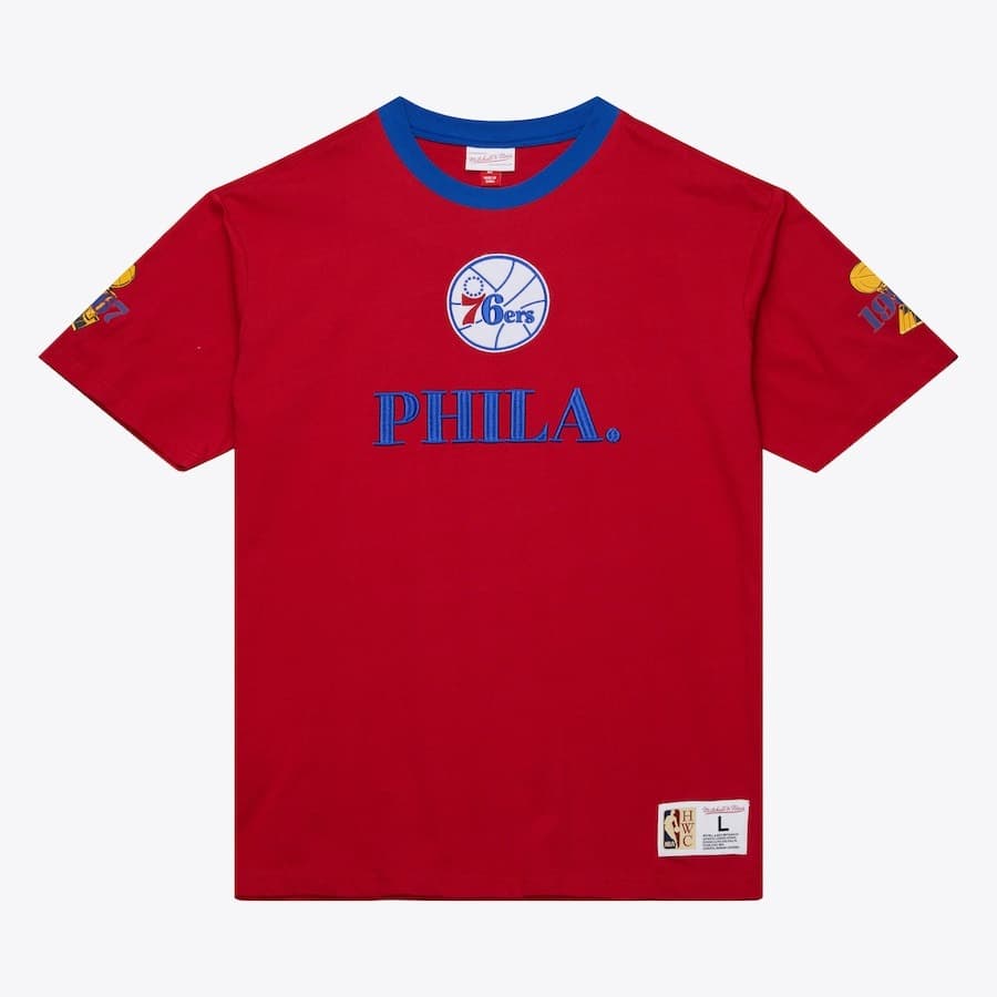 Футболка Mitchell & Ness Red Philadelphia 76ers Team OG 3.0 Vintage T-Shirt