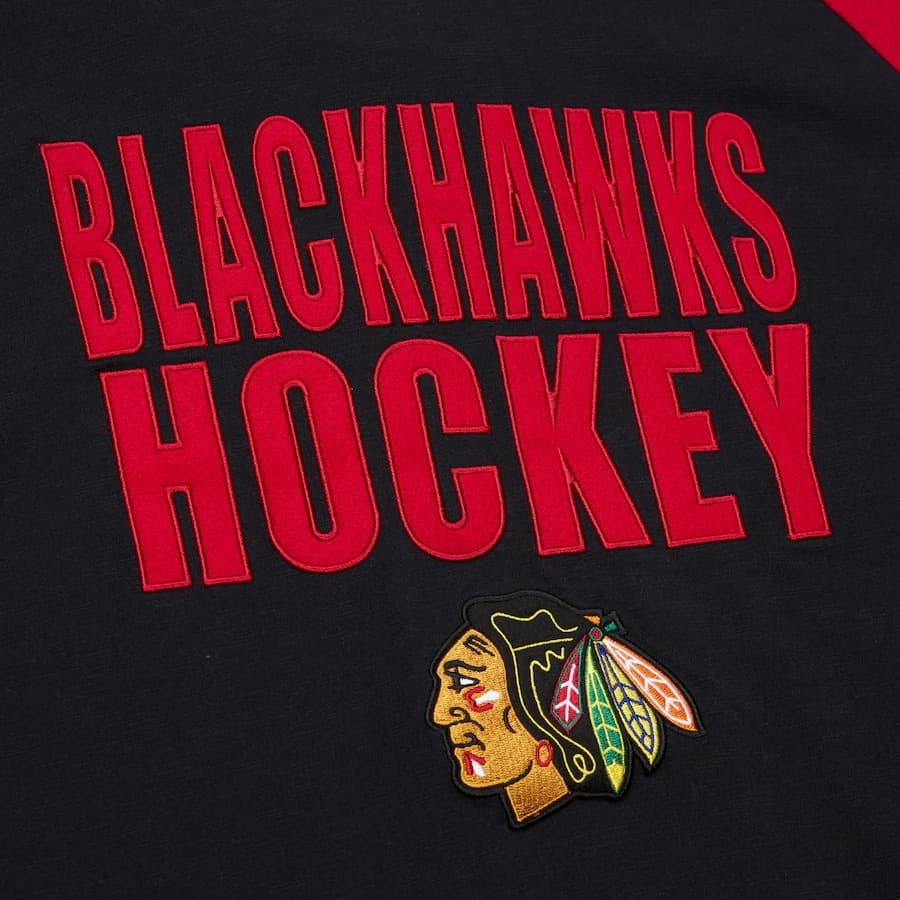 Лонгслив Mitchell & Ness Black Chicago Blackhawks Legendary Slub Long Sleeve T-Shirt