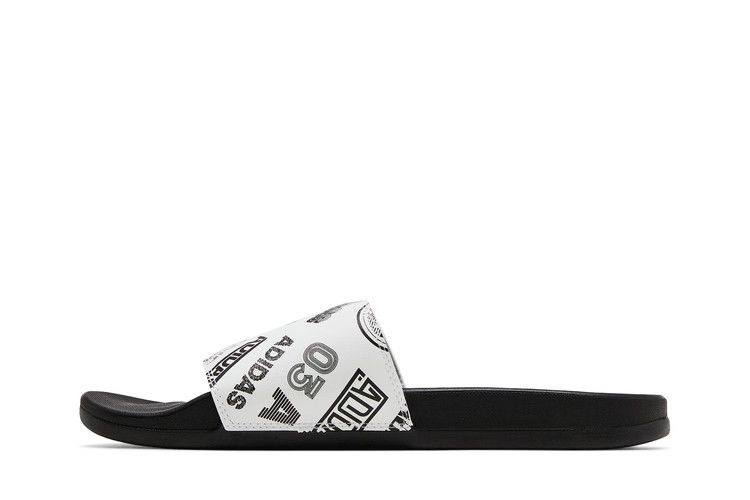 adidas Adilette Comfort Slide 'All Over Logos - White'