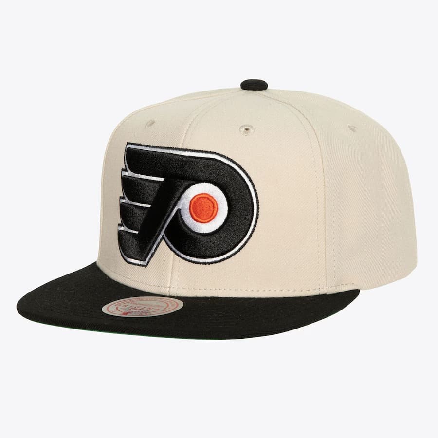 Бейсболка Mitchell & Ness Cream Philadelphia Flyers Vintage Snapback Hat
