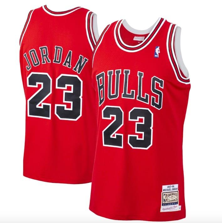 Баскетбольная джерси 1997-98 Chicago Bulls #23 Michael Jordan Mitchell & Ness Authentic Red Jersey