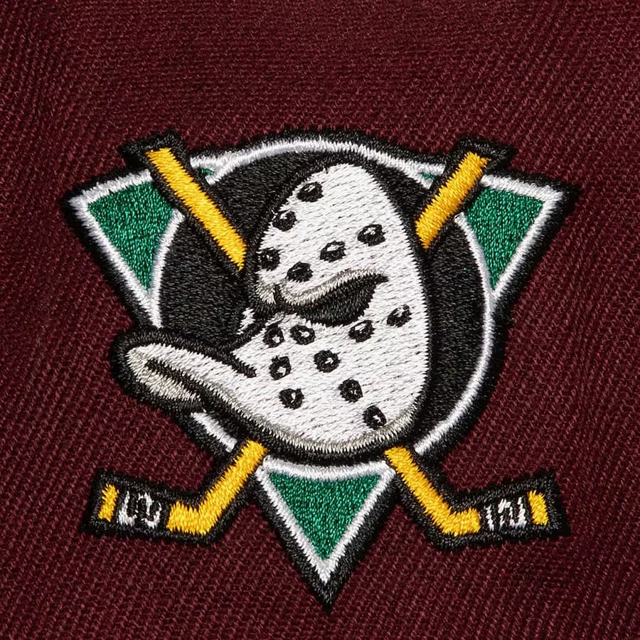Бейсболка Mitchell & Ness Purple Anaheim Ducks Retro Sport Vintage Snapback Hat