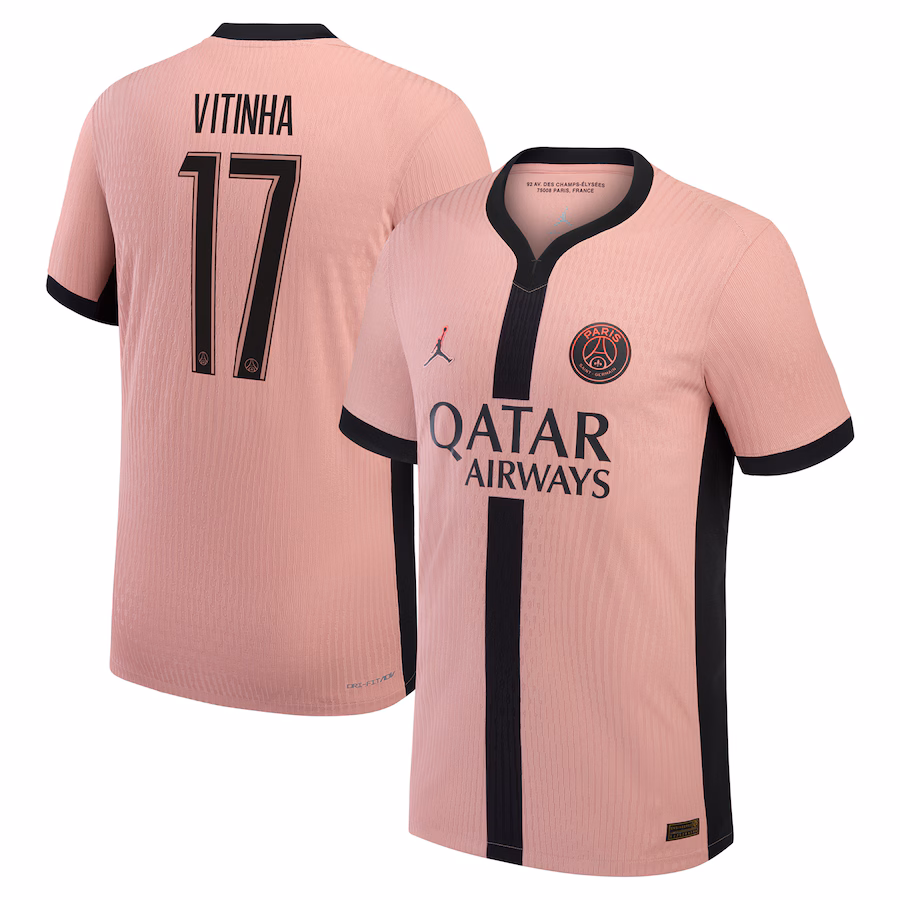 Футбольное джерси PSG Jordan Third Dri-FIT ADV Match Shirt 2024-25 Vitinha 17