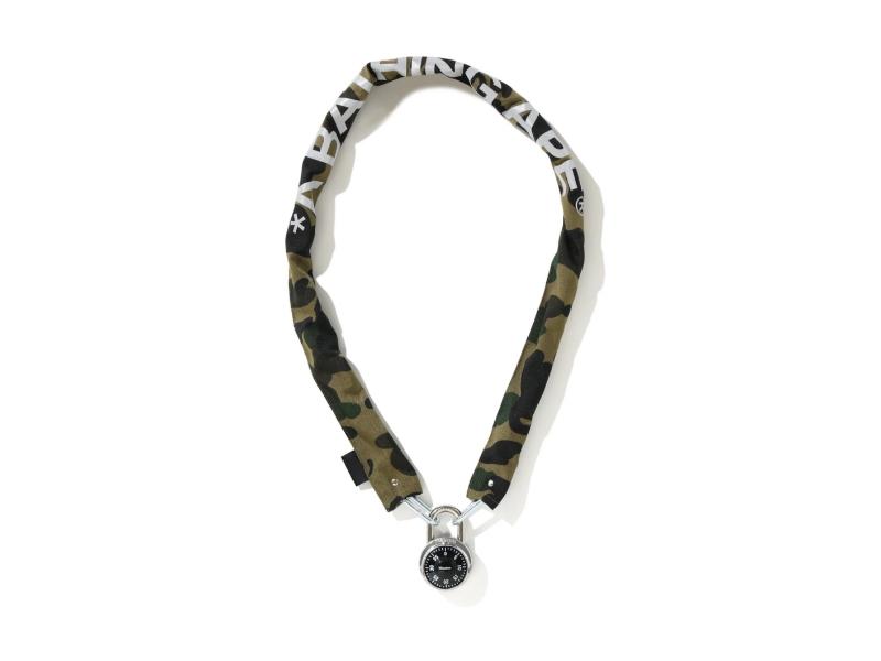 BAPE-1st-Camo-Chain-Lock-Green