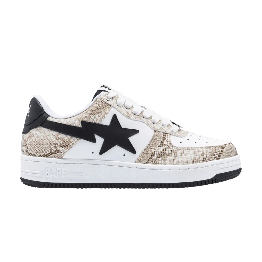 Krossovki-Wmns-Bapesta-Beige-Snakeskin