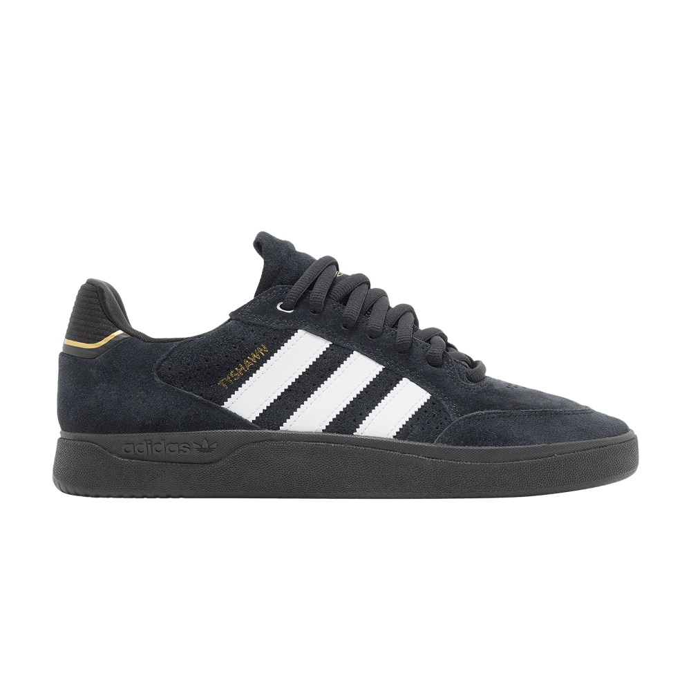 Кроссовки Adidas Tyshawn Low 'Black White Gold Suede'