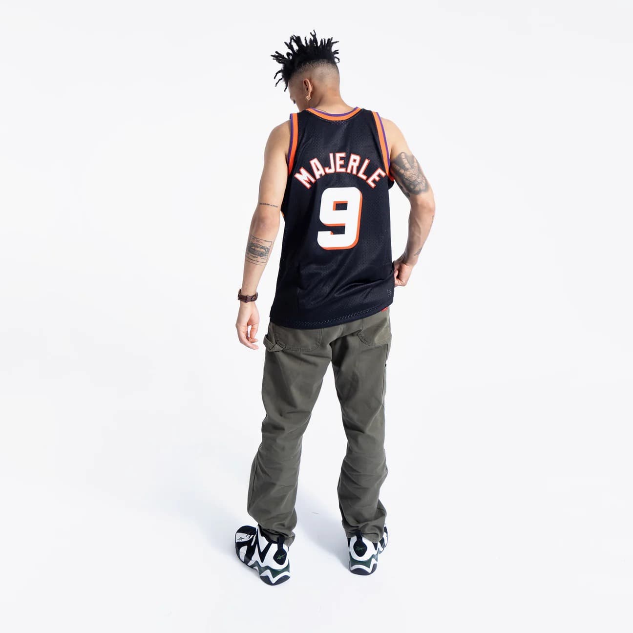 Баскетбольная джерси 1994-95 Phoenix Suns Dan Majerle #9 Swingman Hardwood Classics Black Jersey