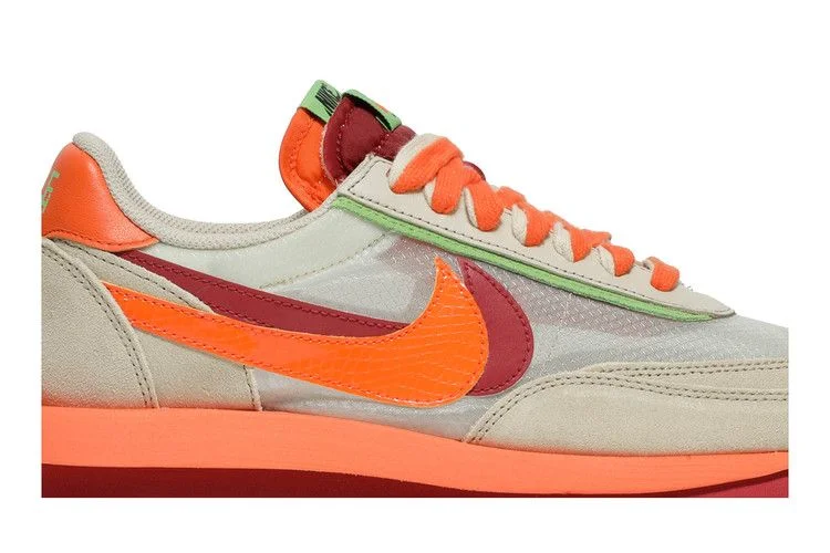 Кроссовки sacai x Clot x Nike LDWaffle 'Net Orange Blaze'