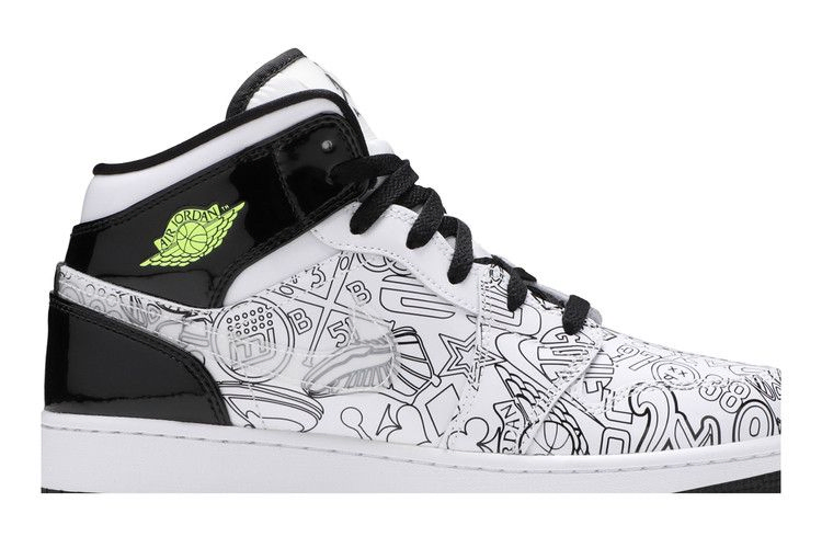 Кроссовки Air Jordan 1 Mid SE GS 'DIY'