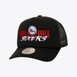 Mitchell-Ness-Black-Philadelphia-76ers-Year-of-the-Snake-Trucker-Adjustable-Hat-300x300