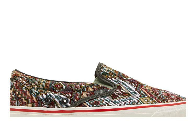 Кроссовки Vans Nigel Cabourn x OG Classic Slip-On LX 'Carpet Green Mix'