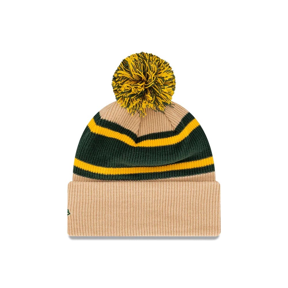 Шапка New Era Oakland Athletics Strip Pom Knit MLB Beanie