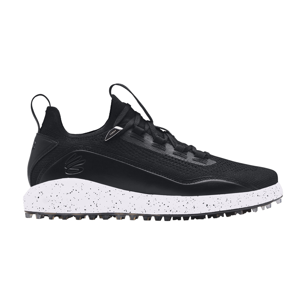 Кроссовки Under Armour Curry 8 Spikeless Golf 'Black White'