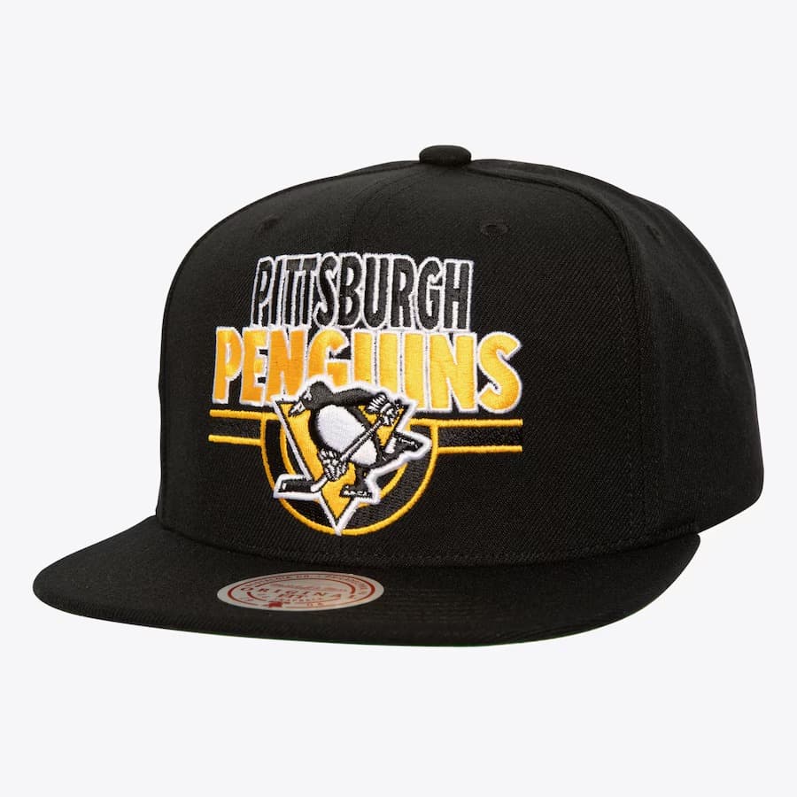 Бейсболка Mitchell & Ness Black Pittsburgh Penguins Retro Snapback Hat