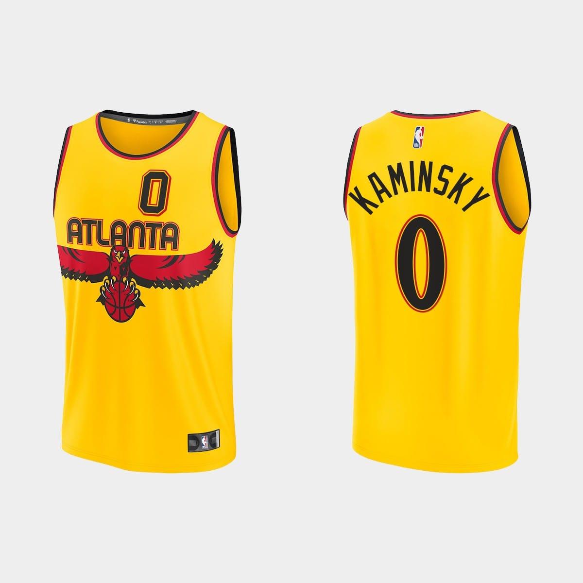 Баскетбольная джерси Atlanta Hawks #0 Frank Kaminsky Replica City Gold Jersey