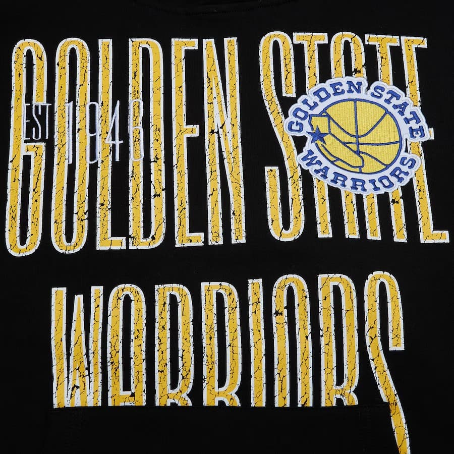 Худи Mitchell & Ness Black Golden State Warriors Team OG Fleece Pullover Hoodie