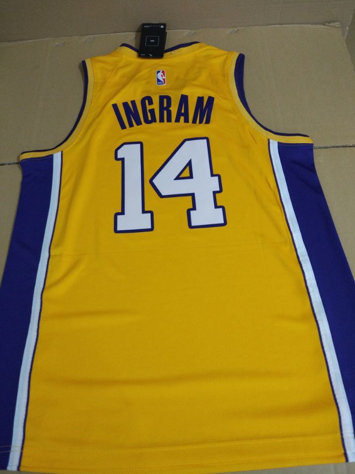 Баскетбольная джерси 2017-18 Brandon Ingram Los Angeles Lakers #14 Icon Gold