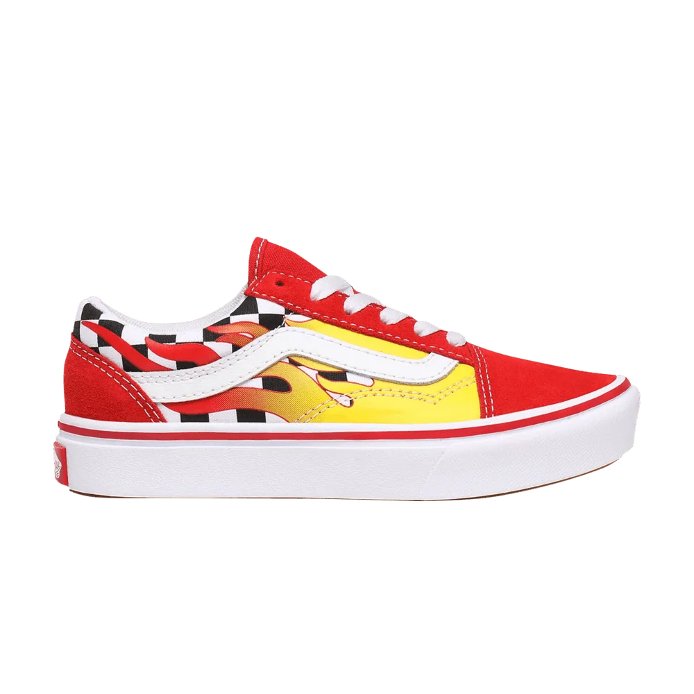 Krossovki-Vans-ComfyCush-Old-Skool-Kids-Flame-Checkerboard