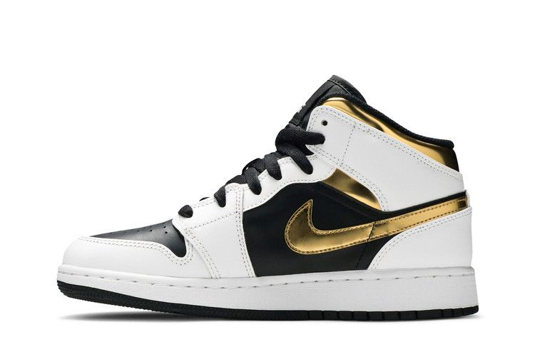 Кроссовки Air Jordan 1 Mid GS 'White Gold'