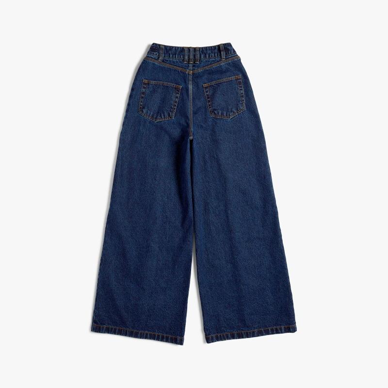 Спортивные брюки adidas Ivy Park Denim Wide-Leg Snap Pants (Plus Size) Dark Denim
