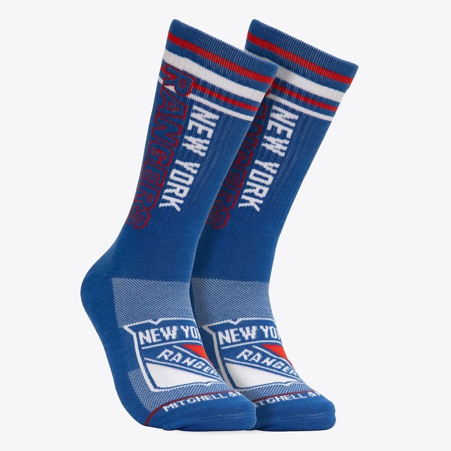Спортивные носки Mitchell & Ness New York Rangers Power Play Crew Socks