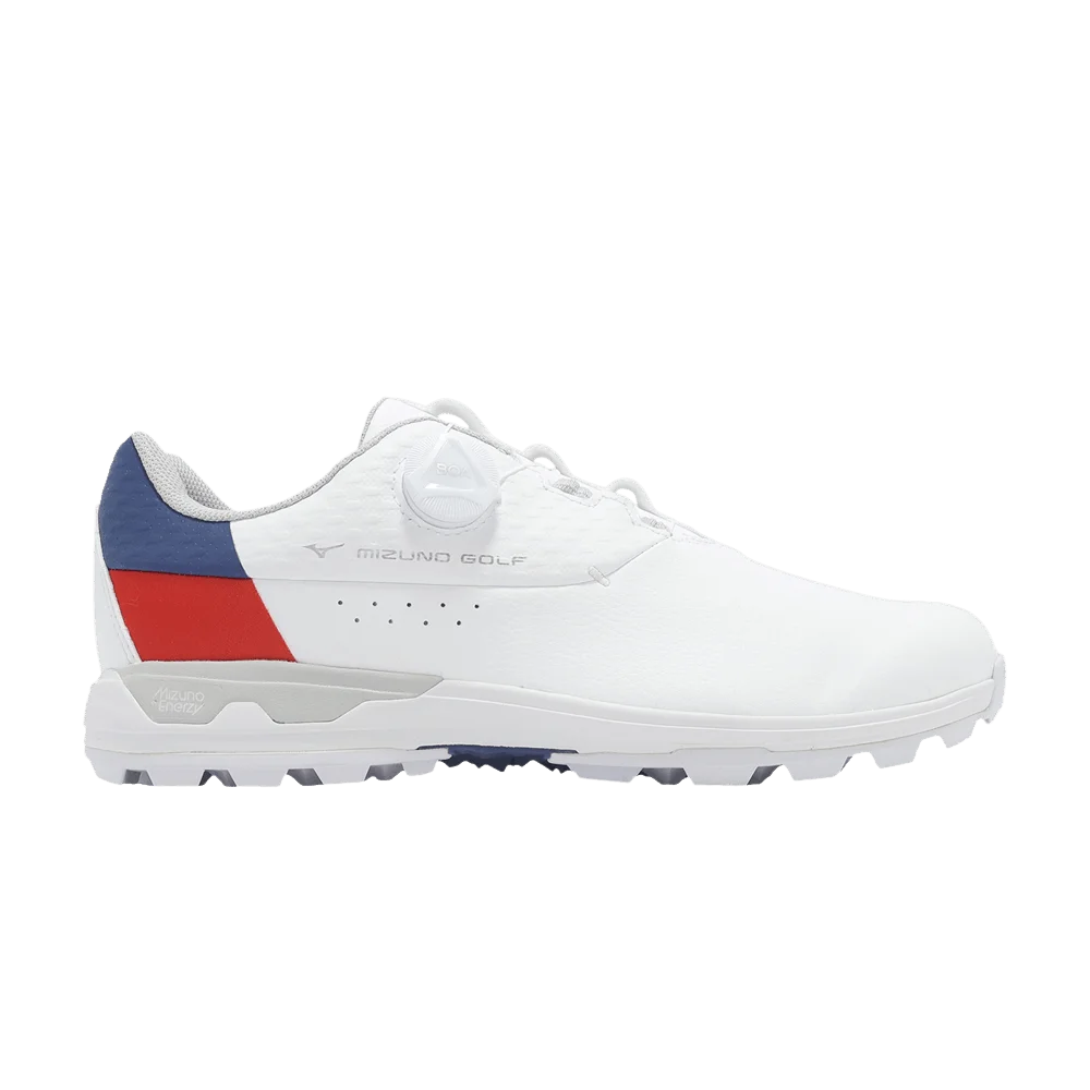 Кроссовки Mizuno Wave Hazard Aqua BOA 3E Wide 'White Red Blue'