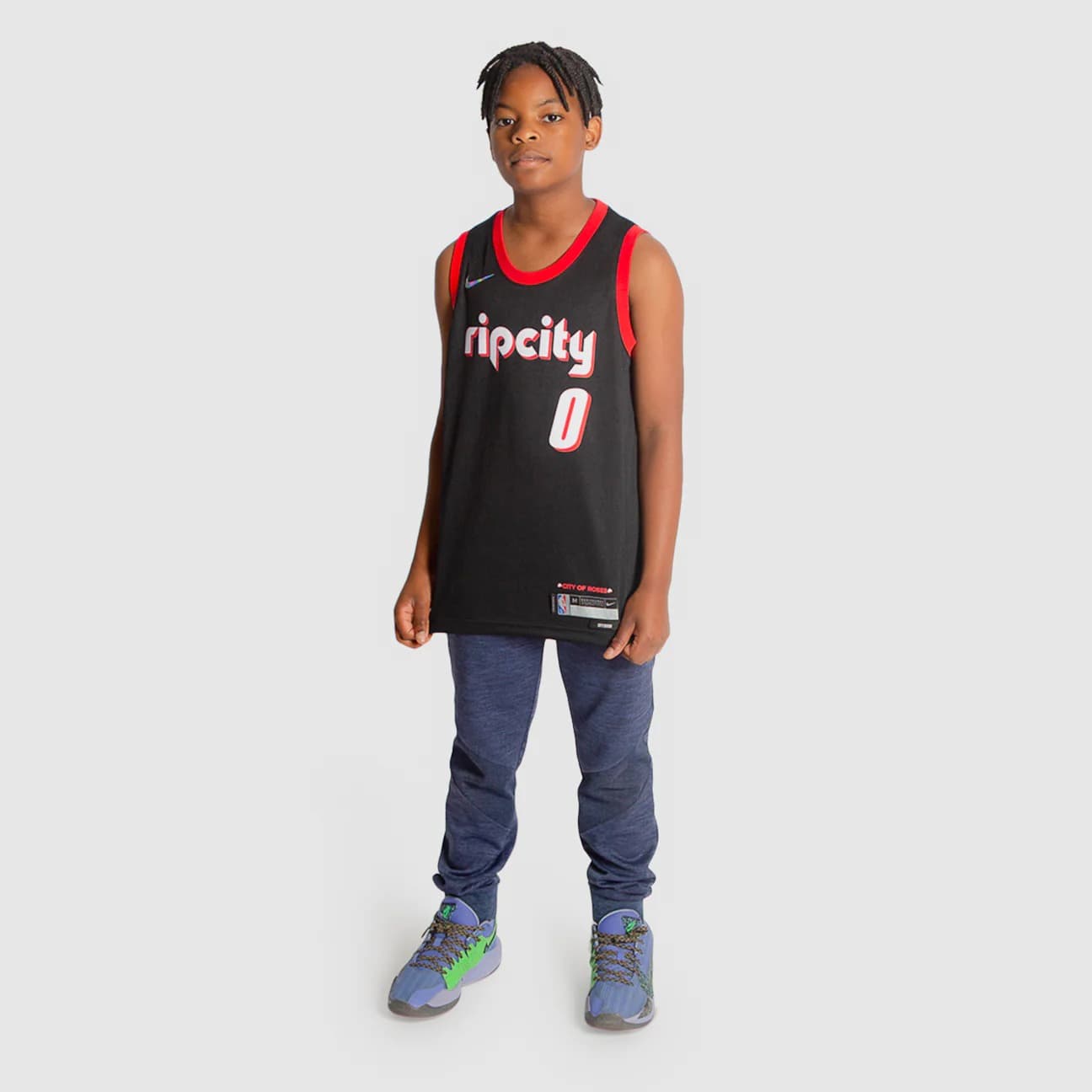 2021-22-Portland-Trail-Blazers-Damian-Lillard-0-Youth-Swingman-Mixtape-City-Edition-Black-Jersey-3