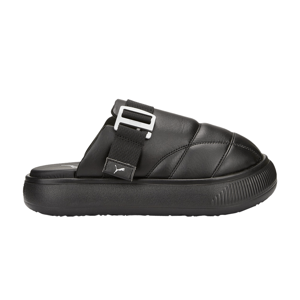 Puma Wmns Suede Mayu Leather Mule 'Black Silver'