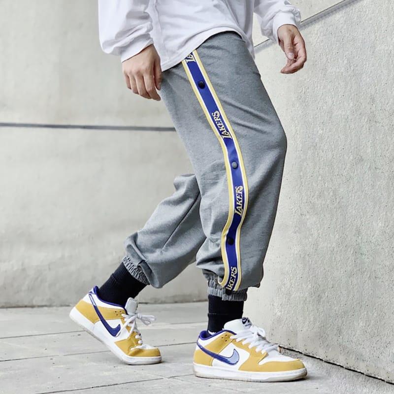 Баскетбольные брюки Ehot Lakers Grey Buttons Pants