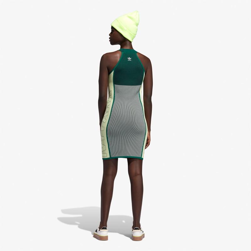 Платье adidas Ivy Park Knit Logo Dress Dark Green/Green Tint/Yellow Tint