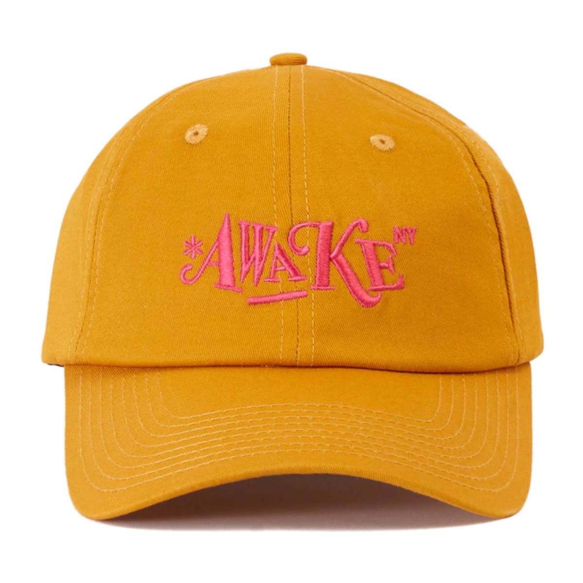 Awake-Distorted-Logo-Dad-Cap-Mustard