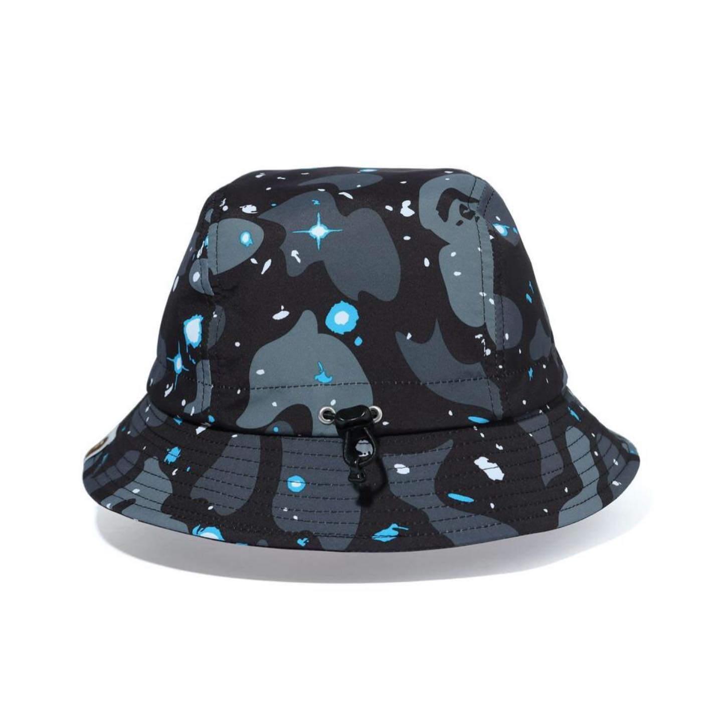 Панама BAPE A Bathing Ape Space Camo Hat Black