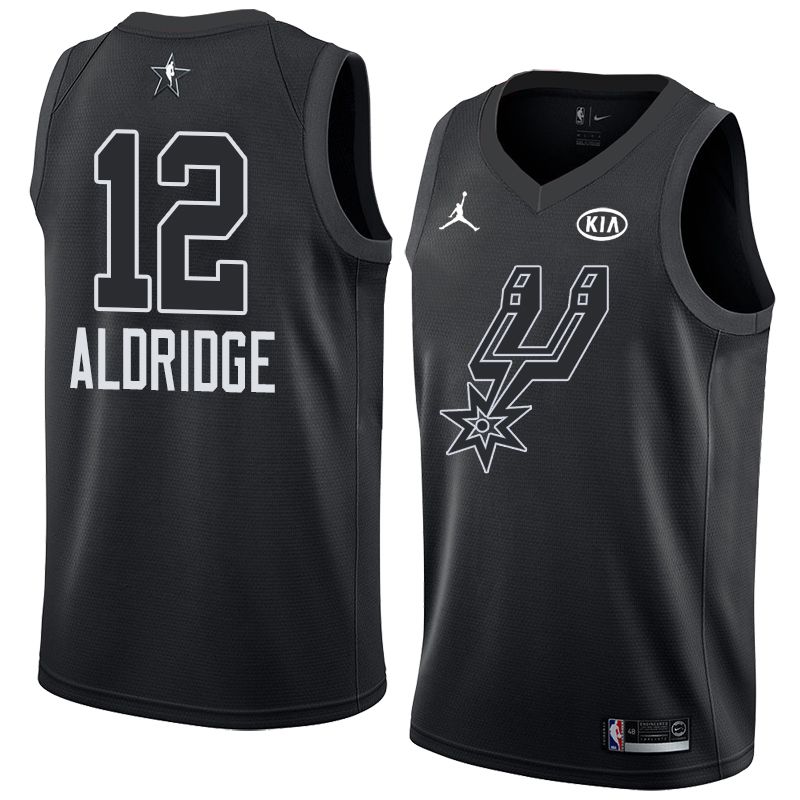 2018-All-Star-Spurs-LaMarcus-Aldridge-12-Black-Swingman-Jersey