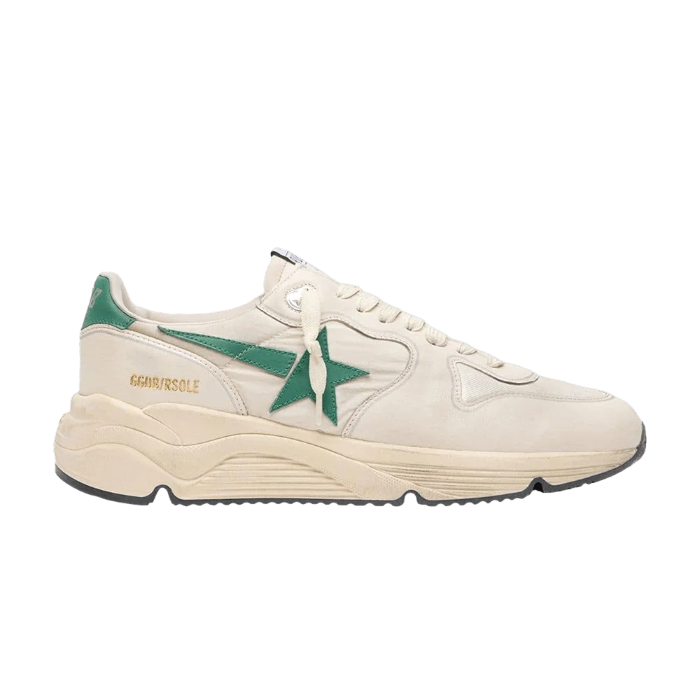 Кроссовки Golden Goose Running Sole 'Green White'