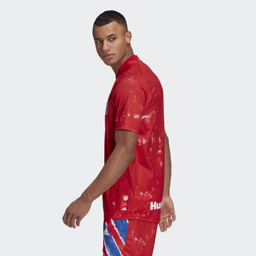 Футболка adidas FC Bayern Human Race Jersey True Red/White