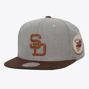 Mitchell-Ness-Gray-San-Diego-Padres-Melt-Stitch-Snapback-Hat-300x300