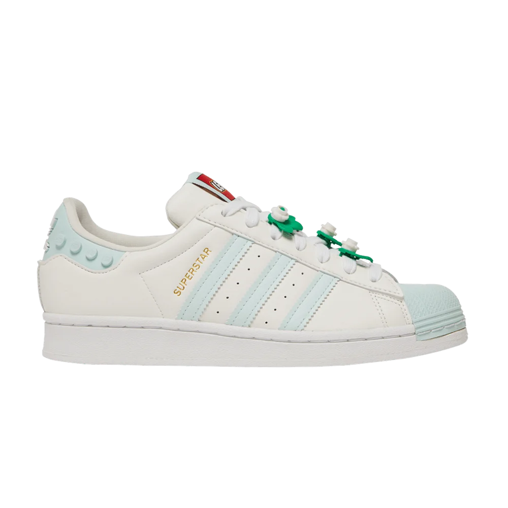 Krossovki-LEGO-x-adidas-Wmns-Superstar-Clear-White-Ice-Mint