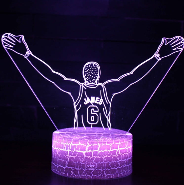 Ночник 3D 3D NBA Team Logo USB LED Lamp Colorful Night Light Gift