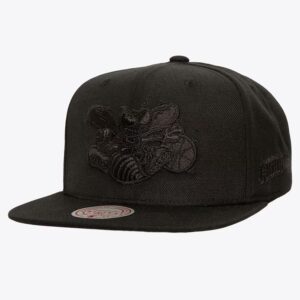 Mitchell-Ness-Black-Charlotte-Hornets-Pearl-Snapback-Hat-300x300
