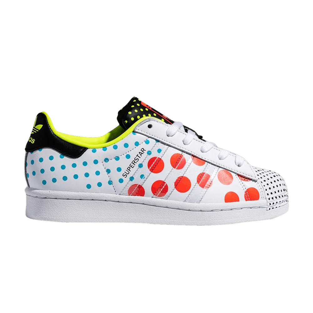 Кроссовки Adidas Superstar 'Solar Red Polka'