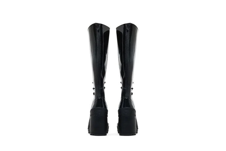 Кроссовки Converse Wmns Chuck 70 De Luxe Heel XX Platform High 'Triple Black Patent'